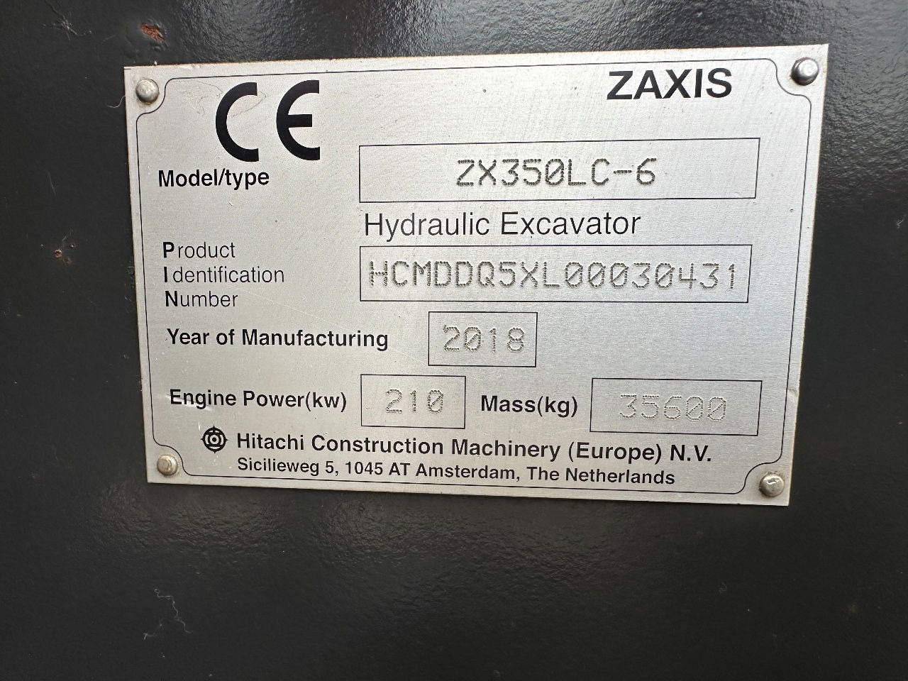Pásové rýpadlo Hitachi ZX350LC-6: obrázok 15