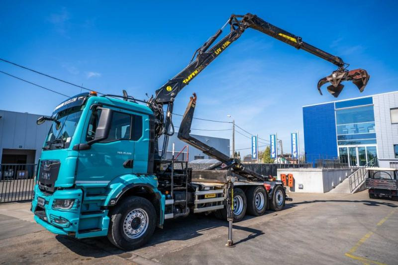 MAN TGS 35.510 8X4-4 BL + TAJFUN L170 K - Hákový nosič kontajnerov, Auto s hydraulickou rukou: obrázok 1 MAN TGS 35.510 8X4-4 BL + TAJFUN L170 K - Hákový nosič kontajnerov, Auto s hydraulickou rukou: obrázok 1
