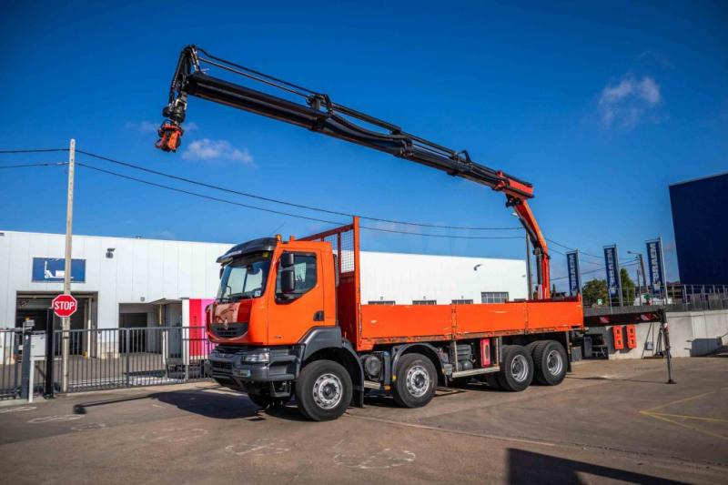 Renault KERAX 380DXI+E5+PK18TM/4EXT - Valníkový/ Plošinový nákladný automobil, Auto s hydraulickou rukou: obrázok 1 Renault KERAX 380DXI+E5+PK18TM/4EXT - Valníkový/ Plošinový nákladný automobil, Auto s hydraulickou rukou: obrázok 1