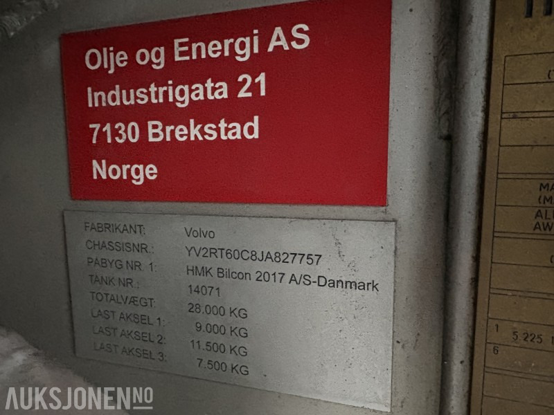 Cisternové vozidlo 2018 Volvo FH 540 6x2 tankbil - HMK Bilcon - Lav km: obrázok 39 Cisternové vozidlo 2018 Volvo FH 540 6x2 tankbil - HMK Bilcon - Lav km: obrázok 39