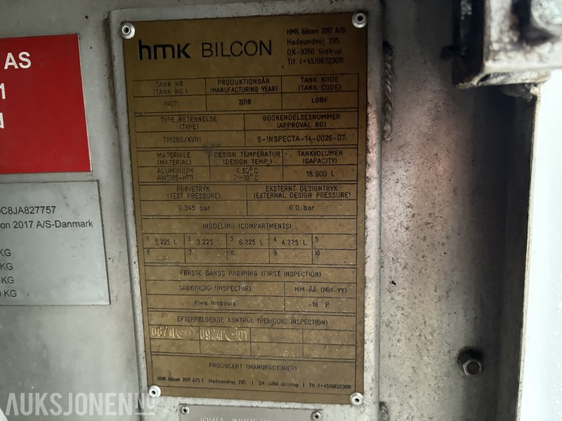 Cisternové vozidlo 2018 Volvo FH 540 6x2 tankbil - HMK Bilcon - Lav km: obrázok 37 Cisternové vozidlo 2018 Volvo FH 540 6x2 tankbil - HMK Bilcon - Lav km: obrázok 37