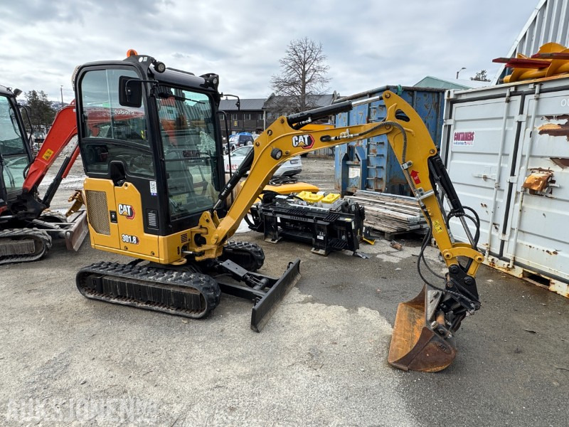 2020 Cat 301.8 Minigraver - 1050T - Hyd. Skuffe - Skjær - Mini rýpadlo: obrázok 1 2020 Cat 301.8 Minigraver - 1050T - Hyd. Skuffe - Skjær - Mini rýpadlo: obrázok 1