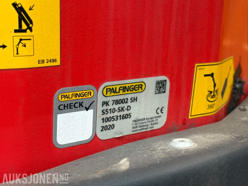 2020 Volvo FH540 Euro6T 8X2 kranbil - Palfinger PK 78002 SH - 54 824 km - Auto s hydraulickou rukou: obrázok 5 2020 Volvo FH540 Euro6T 8X2 kranbil - Palfinger PK 78002 SH - 54 824 km - Auto s hydraulickou rukou: obrázok 5