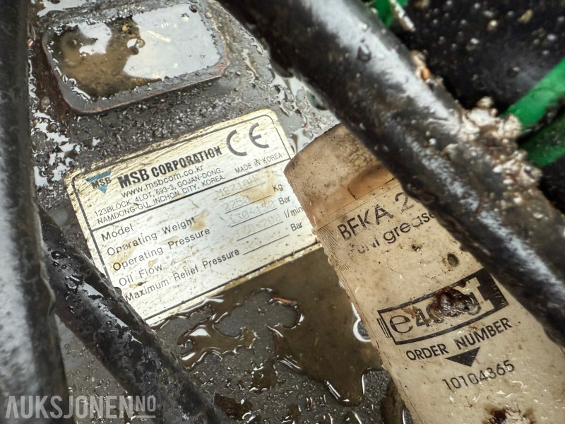 Hammer, MSB MS710H, S70 HK, Beka-Max sentralsmøring - Hydraulické kladivo: obrázok 5 Hammer, MSB MS710H, S70 HK, Beka-Max sentralsmøring - Hydraulické kladivo: obrázok 5