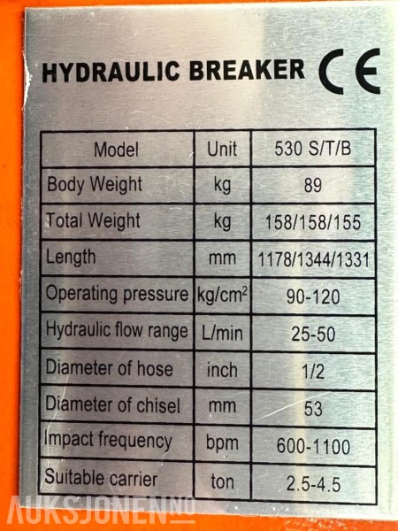 NY KM 530 PIGGHAMMER s40-FESTE CE merket FABRIKKGARANTI - Iné stroje: obrázok 4 NY KM 530 PIGGHAMMER s40-FESTE CE merket FABRIKKGARANTI - Iné stroje: obrázok 4