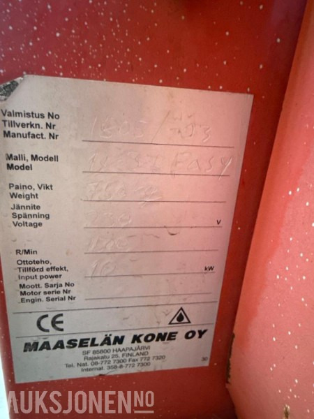 2003 Hakkipilke 1x37 Easy 37 - vedmaksin - mva fri - Poľnohospodárske stroje: obrázok 5 2003 Hakkipilke 1x37 Easy 37 - vedmaksin - mva fri - Poľnohospodárske stroje: obrázok 5