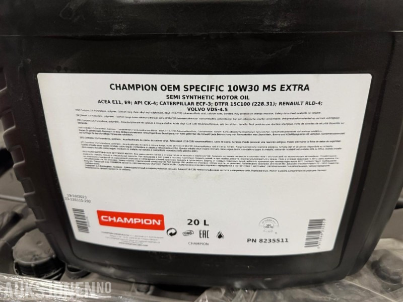 200 liter Olje - Champion OEM Specific 10W30 MS Extra - Príslušenstvo pre Stavebné stroje: obrázok 4 200 liter Olje - Champion OEM Specific 10W30 MS Extra - Príslušenstvo pre Stavebné stroje: obrázok 4