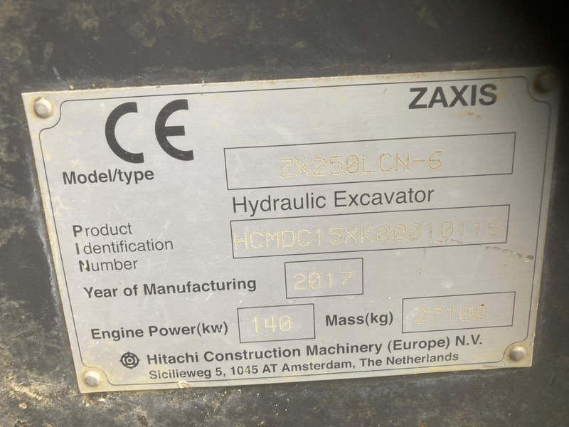Hitachi ZX250LCN-6 - Pásové rýpadlo: obrázok 2 Hitachi ZX250LCN-6 - Pásové rýpadlo: obrázok 2