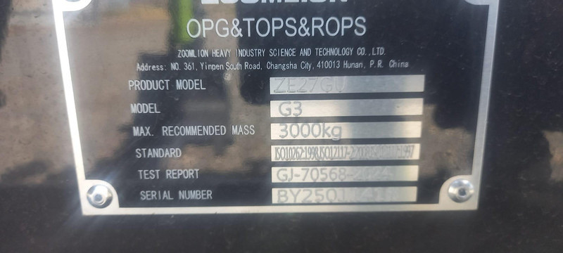 Nový Mini rýpadlo Zoomlion ZE27GU: obrázok 12