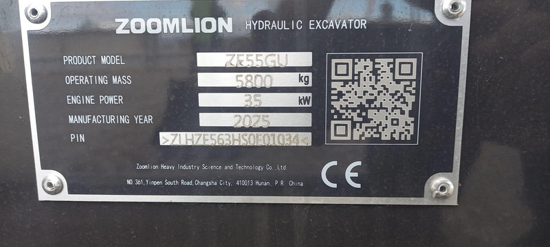 Nový Mini rýpadlo Zoomlion ZE55GU: obrázok 17