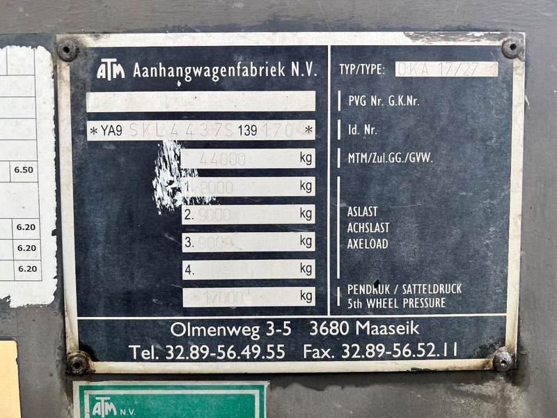 Príves sklápěcí ATM 3 - assige kipper oplegger Hydraulische kleppen / Tipper 30,7m3: obrázok 14 Príves sklápěcí ATM 3 - assige kipper oplegger Hydraulische kleppen / Tipper 30,7m3: obrázok 14