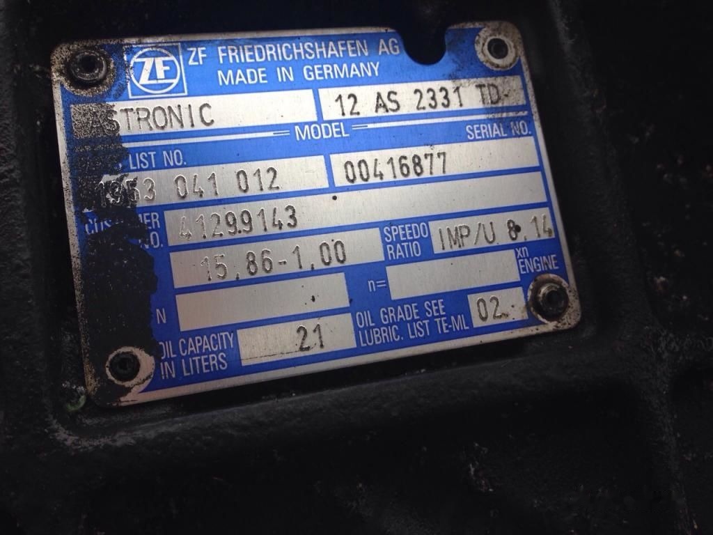 DAF XF105 12AS2331TD DAF XF 105 - Prevodovka pre Nákladné auto: obrázok 2 DAF XF105 12AS2331TD DAF XF 105 - Prevodovka pre Nákladné auto: obrázok 2