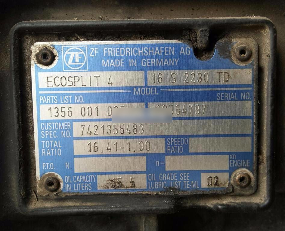 ZF 16S2230 TD Renault Premium - Prevodovka pre Nákladné auto: obrázok 3 ZF 16S2230 TD Renault Premium - Prevodovka pre Nákladné auto: obrázok 3
