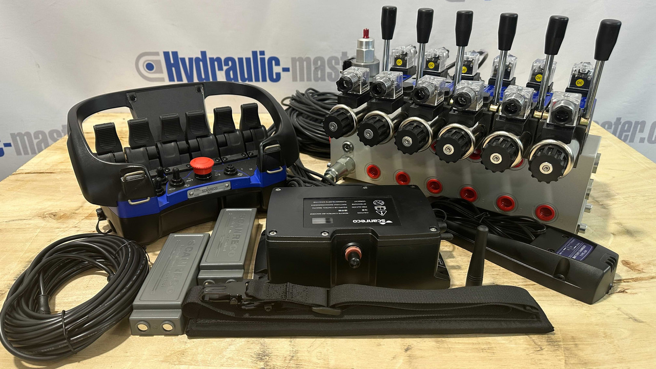 Stavebné stroje Proportional Valve Cetop valve 6 functions 16GPM 60 l/min + Scanreco G2B Radio Remote and manual operation: obrázok 10