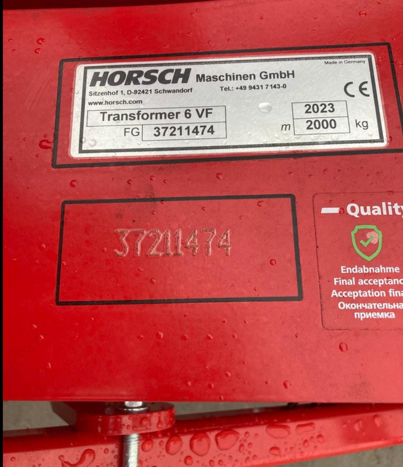 Horsch TRANSFORMER 6 VF - Stroj na obrábanie pôdy: obrázok 4 Horsch TRANSFORMER 6 VF - Stroj na obrábanie pôdy: obrázok 4