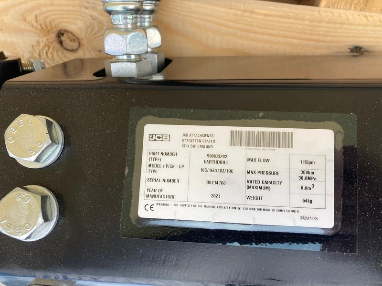 JCB B3202 - Vrták pre Stavebné stroje: obrázok 2 JCB B3202 - Vrták pre Stavebné stroje: obrázok 2