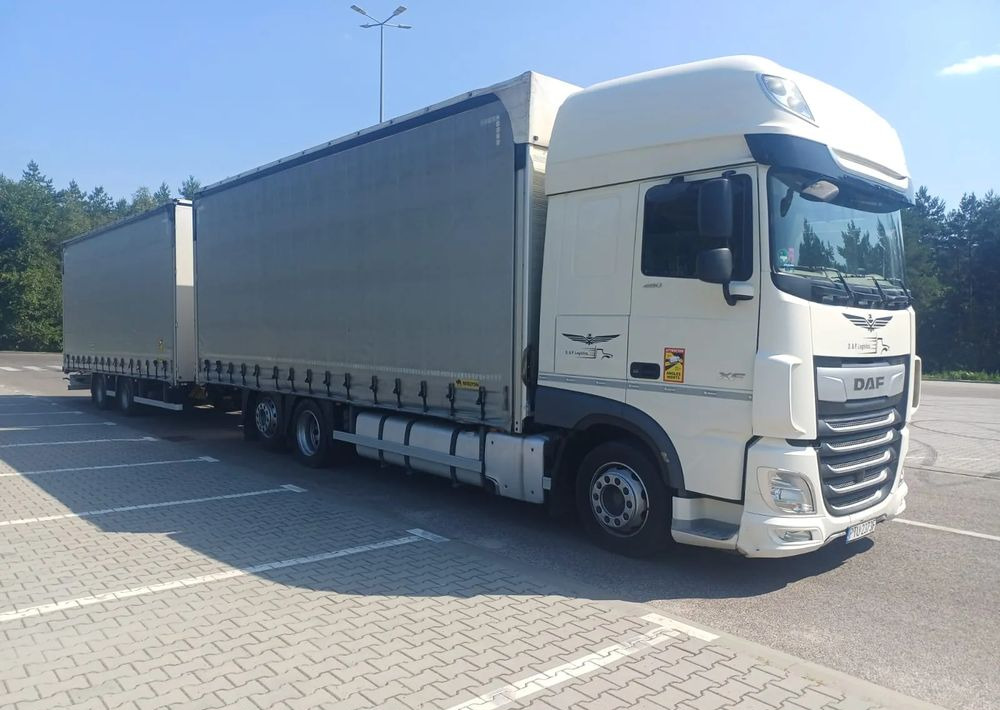 DAF XF 480 SUPER SPACE CAB / ZESTAW TANDEM PRZEJAZDOWY 120 M3 / SSC / ACC /EURO 6 - Plachtové nákladné vozidlo: obrázok 1 DAF XF 480 SUPER SPACE CAB / ZESTAW TANDEM PRZEJAZDOWY 120 M3 / SSC / ACC /EURO 6 - Plachtové nákladné vozidlo: obrázok 1