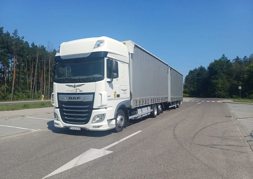 DAF XF 480 SUPER SPACE CAB / ZESTAW TANDEM PRZEJAZDOWY 120 M3 / SSC / ACC /EURO 6 - Plachtové nákladné vozidlo: obrázok 5 DAF XF 480 SUPER SPACE CAB / ZESTAW TANDEM PRZEJAZDOWY 120 M3 / SSC / ACC /EURO 6 - Plachtové nákladné vozidlo: obrázok 5