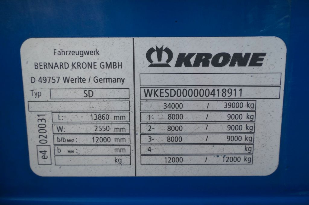 Plachtový náves Krone FIRANKA / STANDARD / SAF / SPROWADZONA: obrázok 19