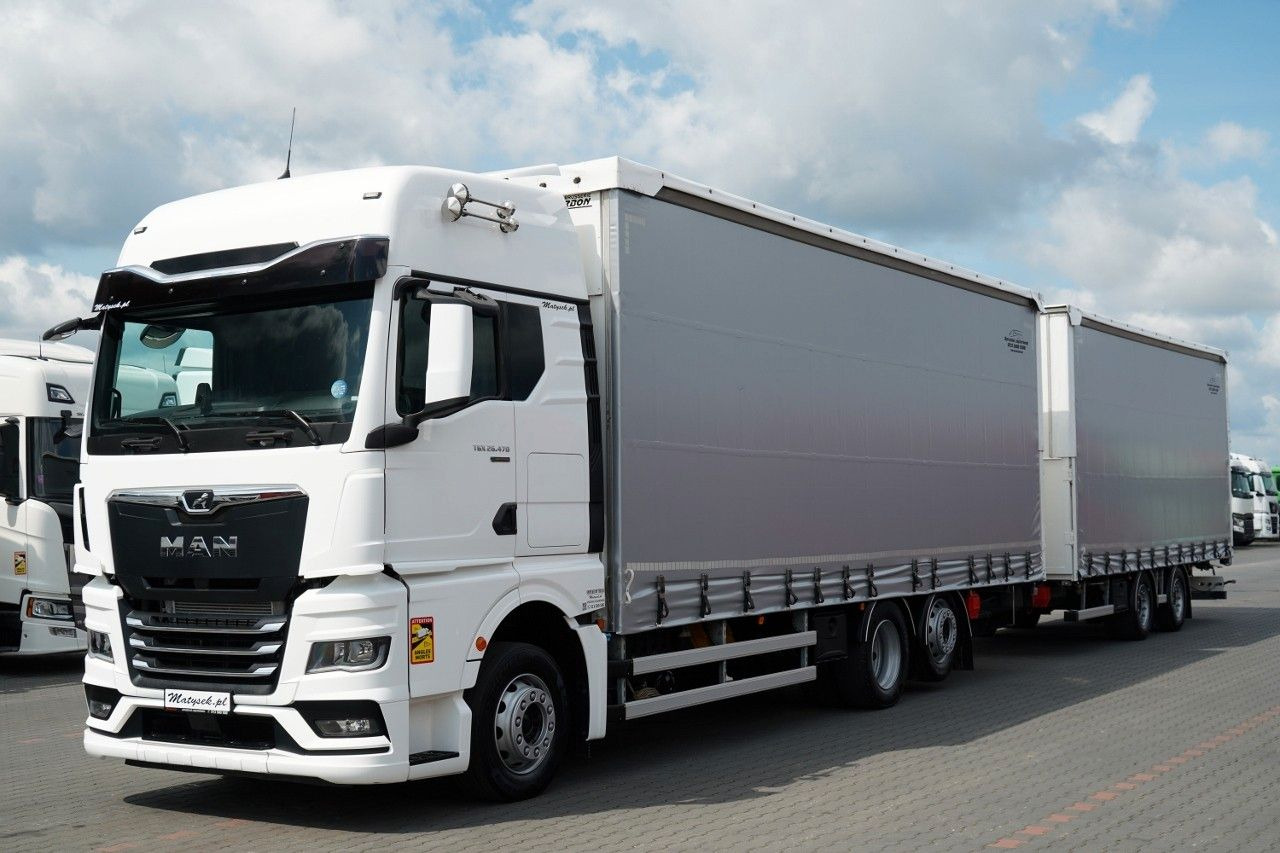 MAN TGX 26.470 / ZESTAW TANDEM 120 M3 / PRZEJAZDOWY - Plachtové nákladné vozidlo: obrázok 1 MAN TGX 26.470 / ZESTAW TANDEM 120 M3 / PRZEJAZDOWY - Plachtové nákladné vozidlo: obrázok 1