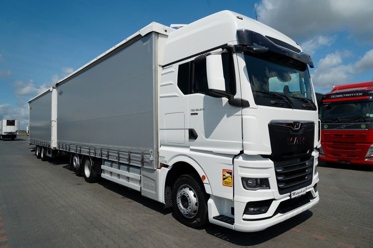 MAN TGX 26.470 / ZESTAW TANDEM 120 M3 / PRZEJAZDOWY - Plachtové nákladné vozidlo: obrázok 5 MAN TGX 26.470 / ZESTAW TANDEM 120 M3 / PRZEJAZDOWY - Plachtové nákladné vozidlo: obrázok 5