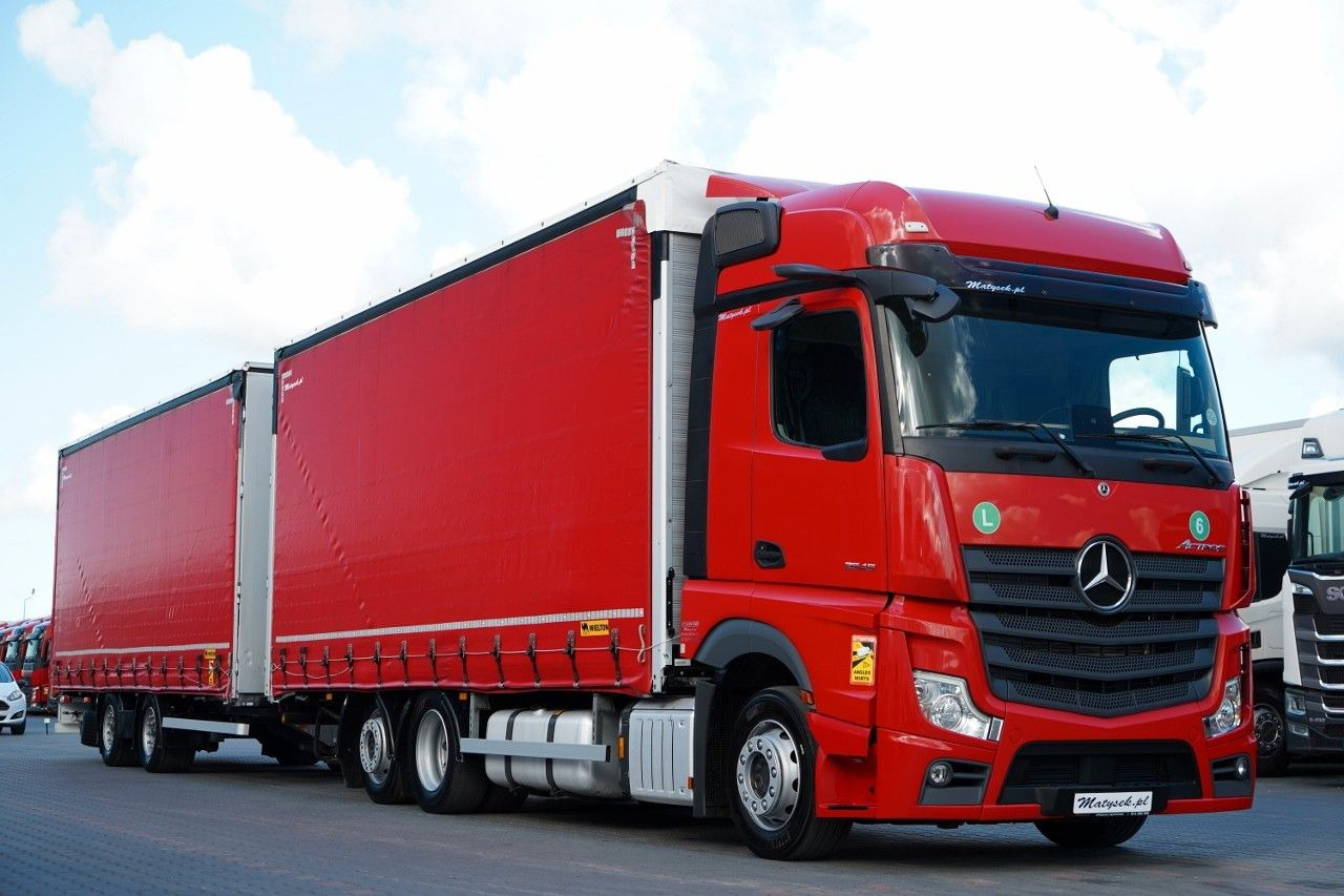 Mercedes-Benz ACTROS 2545 / ZESTAW TANDEM 120 M3 / PRZEJAZDOW - Plachtové nákladné vozidlo: obrázok 1 Mercedes-Benz ACTROS 2545 / ZESTAW TANDEM 120 M3 / PRZEJAZDOW - Plachtové nákladné vozidlo: obrázok 1