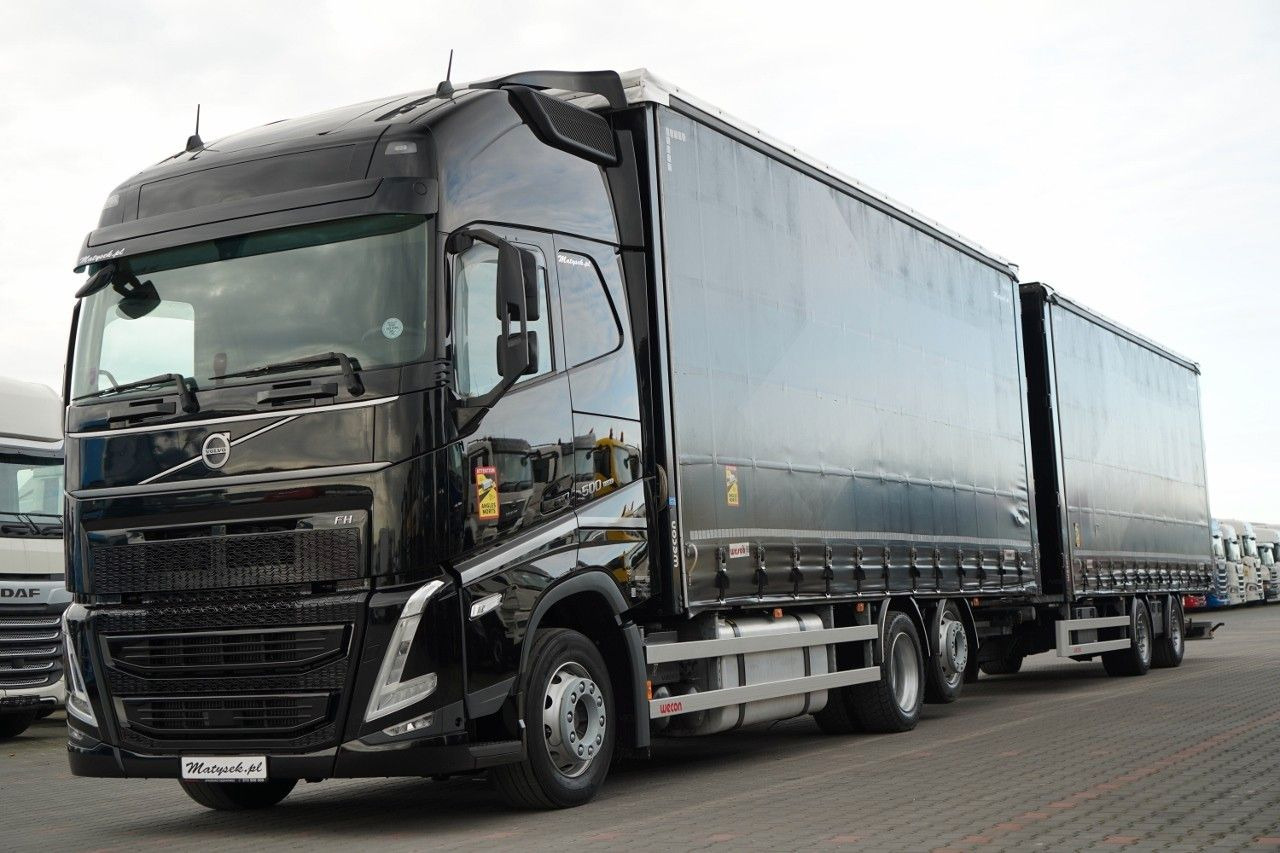 Volvo FH 500 / I-SAVE / XL / ZESTAW TANDEM PRZEJAZDOWY - Plachtové nákladné vozidlo: obrázok 1 Volvo FH 500 / I-SAVE / XL / ZESTAW TANDEM PRZEJAZDOWY - Plachtové nákladné vozidlo: obrázok 1