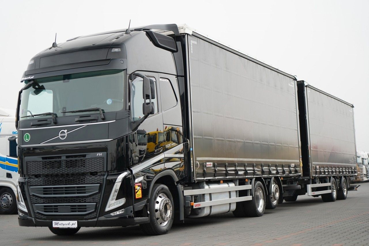 Volvo FH 500 /XXL / ZESTAW TANDEM PRZEJAZDOWY 120 M3 / - Plachtové nákladné vozidlo, Plachtový príves: obrázok 1 Volvo FH 500 /XXL / ZESTAW TANDEM PRZEJAZDOWY 120 M3 / - Plachtové nákladné vozidlo, Plachtový príves: obrázok 1