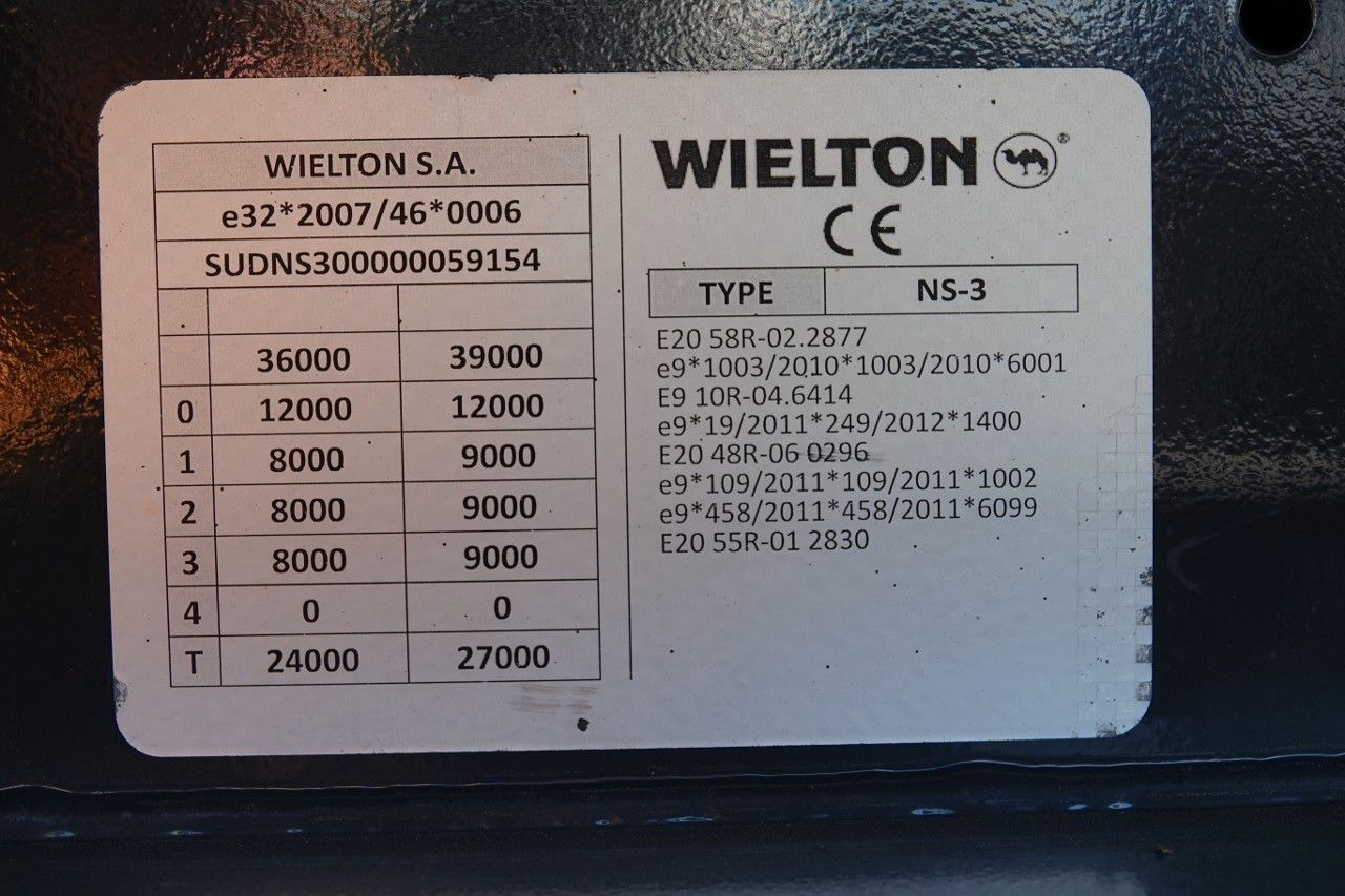 Nový Plachtový náves Wielton FIRANKA MEGA / LOWDECK / OŚ PODNOSZONA / DACH PO: obrázok 19