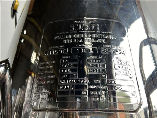 Giusti 100L Holding vessel - Potravinársky stroj: obrázok 4 Giusti 100L Holding vessel - Potravinársky stroj: obrázok 4