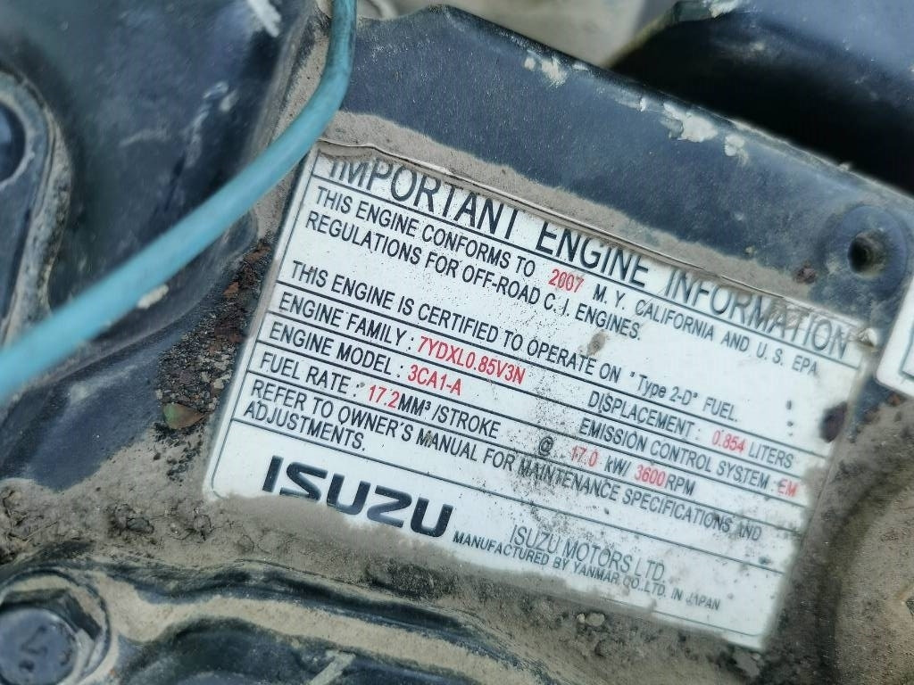 Isuzu 3CA1-AZP01  - Motor pre Stavebné stroje: obrázok 3 Isuzu 3CA1-AZP01  - Motor pre Stavebné stroje: obrázok 3