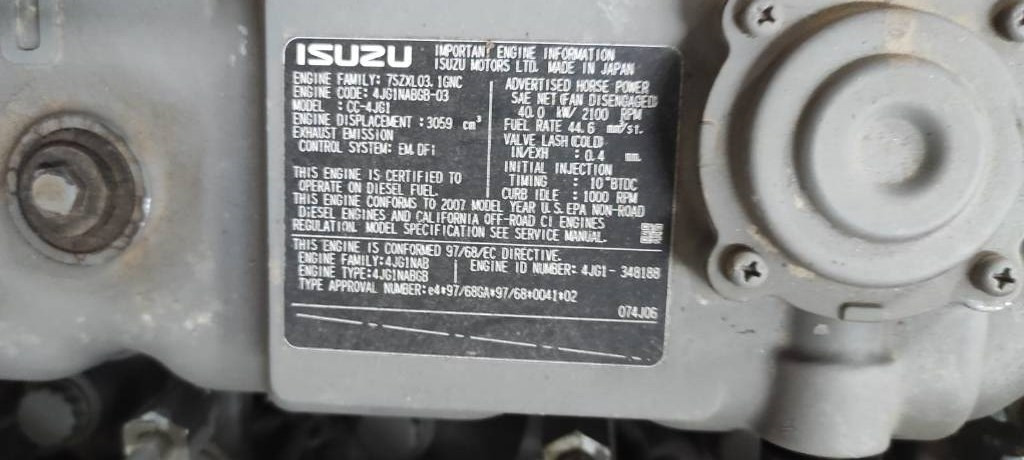 Isuzu CC-4JG1  - Motor pre Stavebné stroje: obrázok 2 Isuzu CC-4JG1  - Motor pre Stavebné stroje: obrázok 2