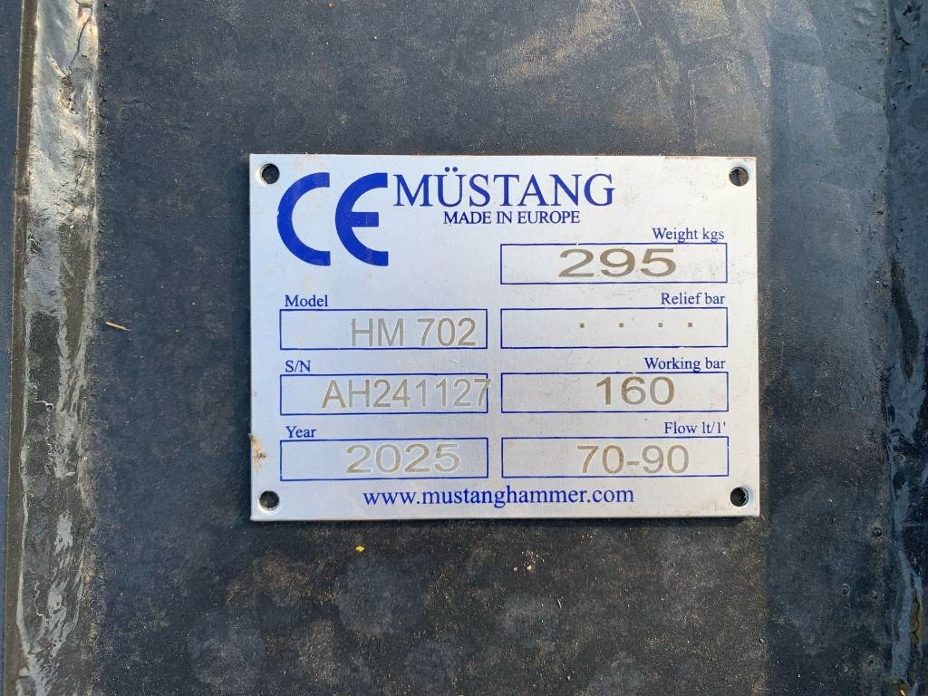 Mustang HM702 - Hydraulické kladivo pre Stavebné stroje: obrázok 3 Mustang HM702 - Hydraulické kladivo pre Stavebné stroje: obrázok 3