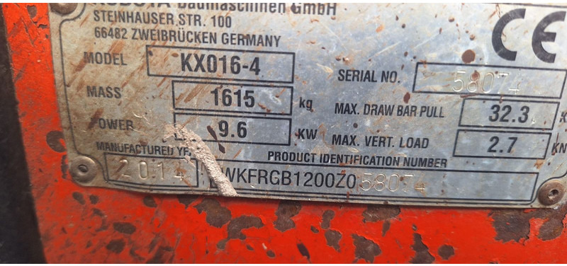 Kubota KXo 16-4 Minibagger - Mini rýpadlo: obrázok 5 Kubota KXo 16-4 Minibagger - Mini rýpadlo: obrázok 5