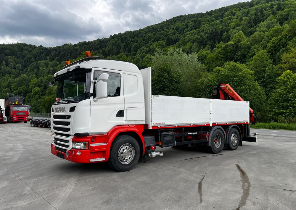 Scania G450 // 6x2// Skrzynia 6.40x2.49 // HDS Palfinger // Oś skrętna podnoszona // - Valníkový/ Plošinový nákladný automobil, Auto s hydraulickou rukou: obrázok 2 Scania G450 // 6x2// Skrzynia 6.40x2.49 // HDS Palfinger // Oś skrętna podnoszona // - Valníkový/ Plošinový nákladný automobil, Auto s hydraulickou rukou: obrázok 2