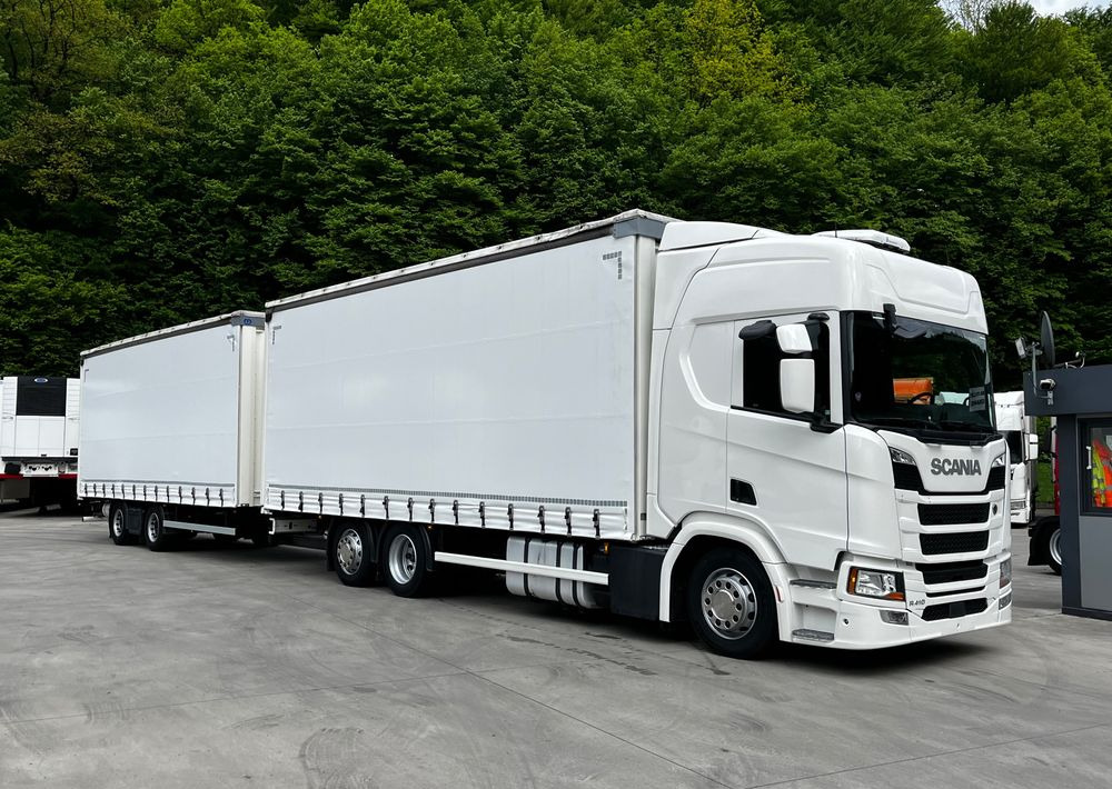 Scania R410 // 2018 // Retarder // Tandem 7.7+7.7 // Przyczepa Krone // Oś podnosozna // - Plachtové nákladné vozidlo: obrázok 1 Scania R410 // 2018 // Retarder // Tandem 7.7+7.7 // Przyczepa Krone // Oś podnosozna // - Plachtové nákladné vozidlo: obrázok 1