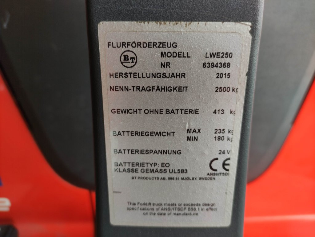 BT LWE250 - Paletový vozík: obrázok 5 BT LWE250 - Paletový vozík: obrázok 5