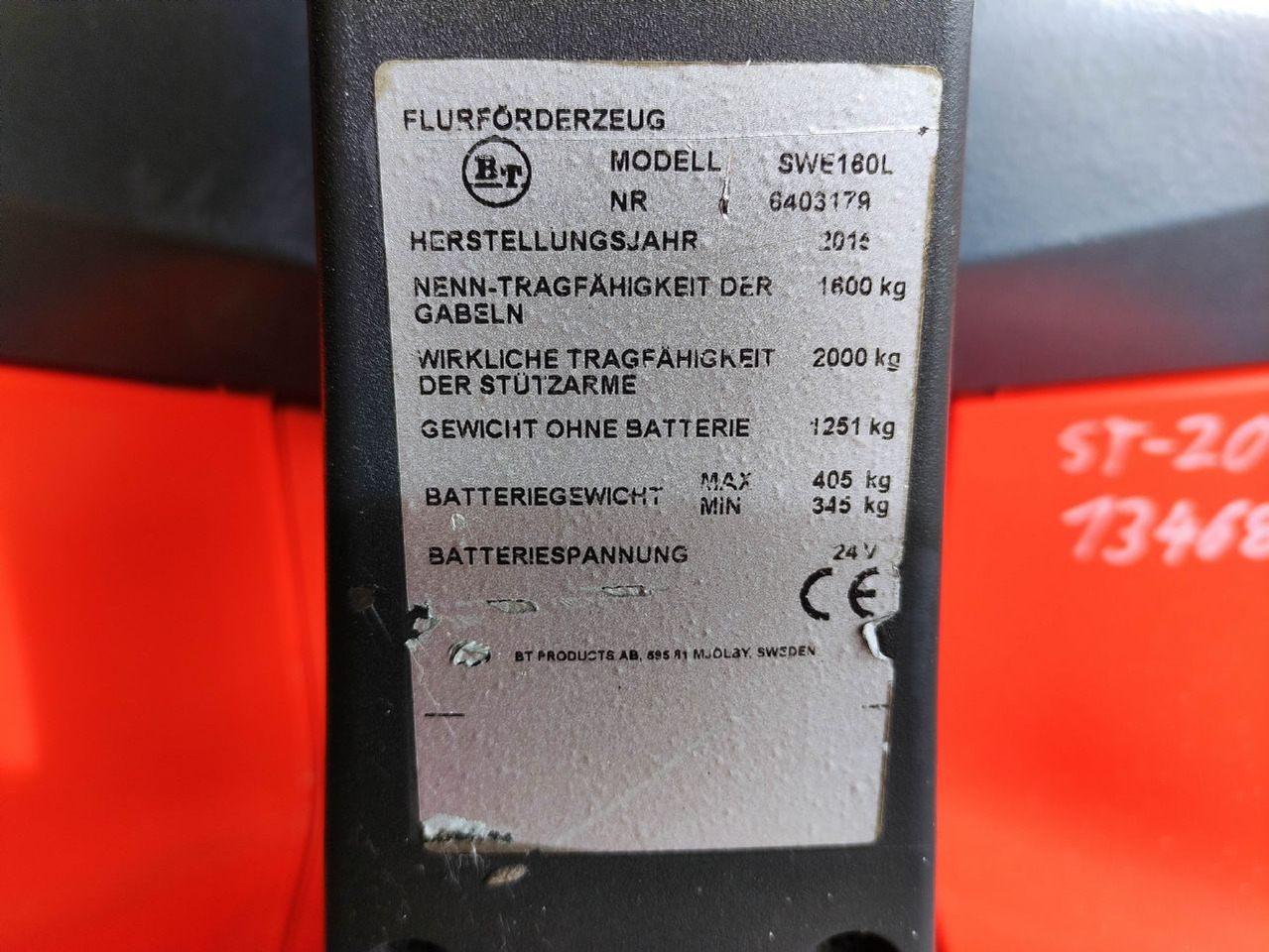 BT SWE160L - Stohovač: obrázok 5 BT SWE160L - Stohovač: obrázok 5