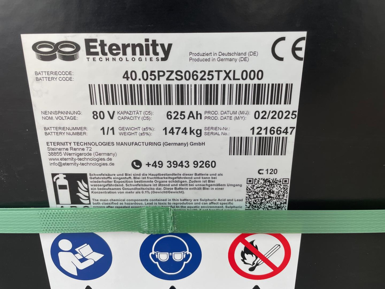 Eternity 80V 5 EPzS 625 - Akumulátor pre Manipulačná technika: obrázok 2 Eternity 80V 5 EPzS 625 - Akumulátor pre Manipulačná technika: obrázok 2