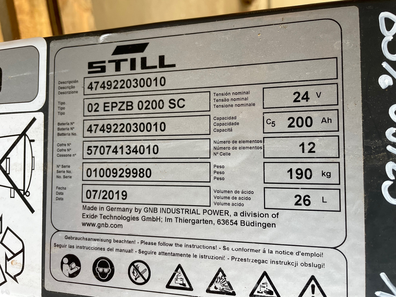 Exide 24 Volt I 2EPzB 200 - Akumulátor pre Manipulačná technika: obrázok 2 Exide 24 Volt I 2EPzB 200 - Akumulátor pre Manipulačná technika: obrázok 2