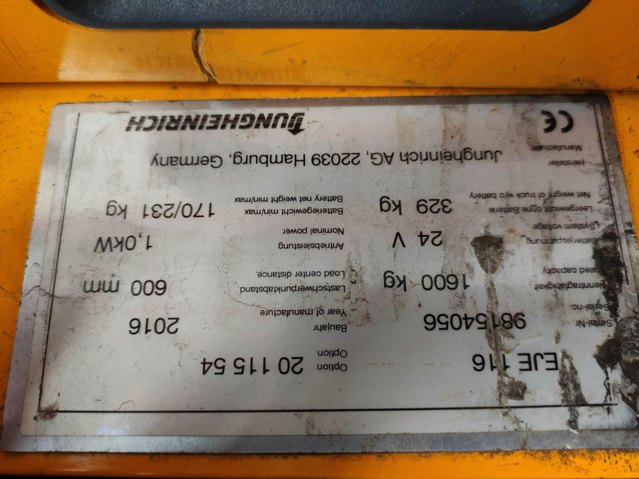 Jungheinrich EJE 116 - Paletový vozík: obrázok 5 Jungheinrich EJE 116 - Paletový vozík: obrázok 5