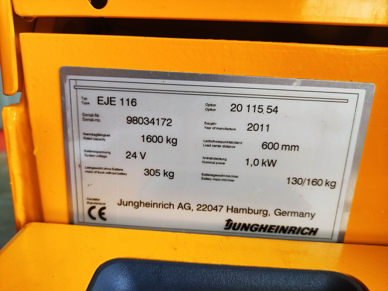 Jungheinrich EJE 116 - Paletový vozík: obrázok 5 Jungheinrich EJE 116 - Paletový vozík: obrázok 5