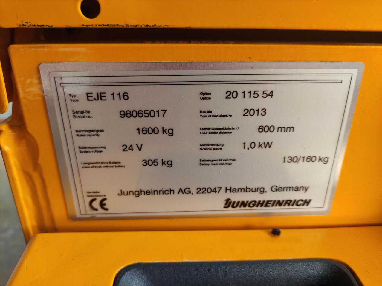 Jungheinrich EJE 116 - Paletový vozík: obrázok 5 Jungheinrich EJE 116 - Paletový vozík: obrázok 5