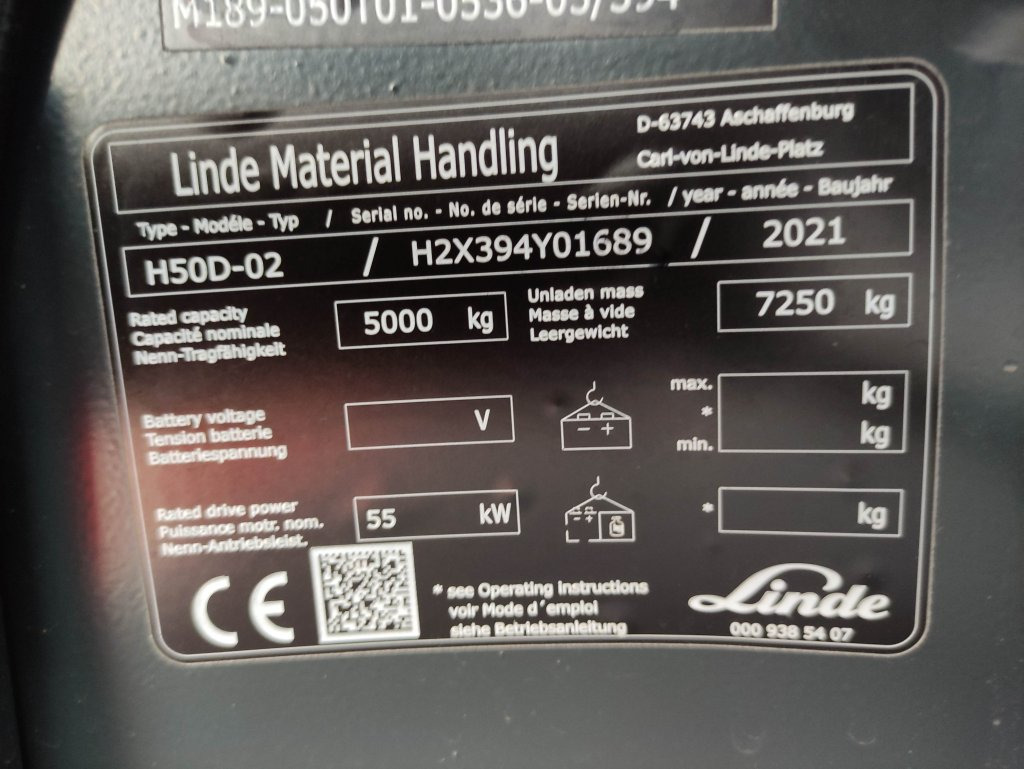 Dieselový vysokozdvižný vozík Linde H50D-02-394: obrázok 7