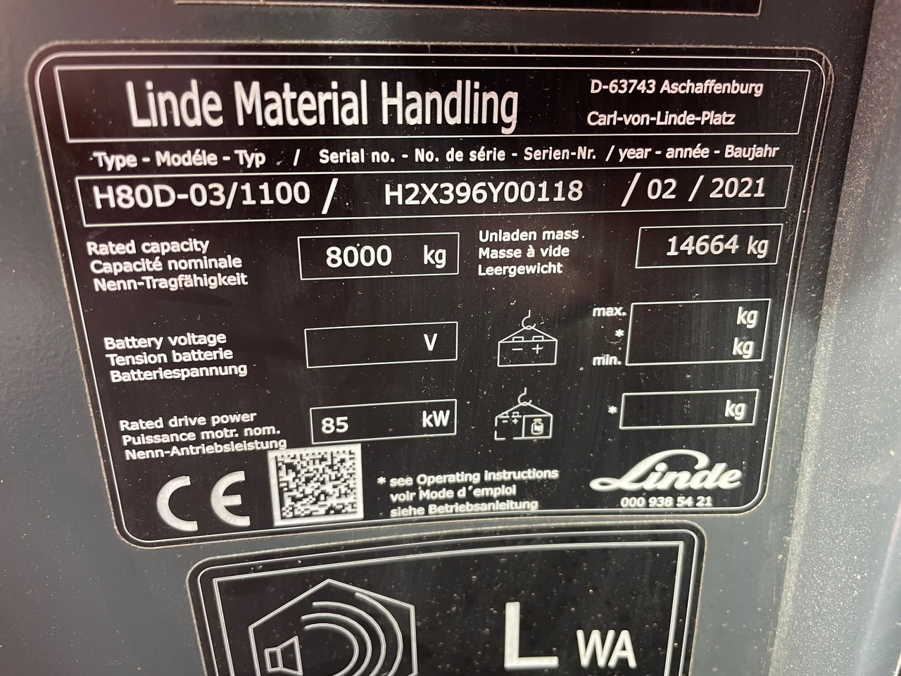 Dieselový vysokozdvižný vozík Linde H80D-03/1100-396 EVO: obrázok 6 Dieselový vysokozdvižný vozík Linde H80D-03/1100-396 EVO: obrázok 6