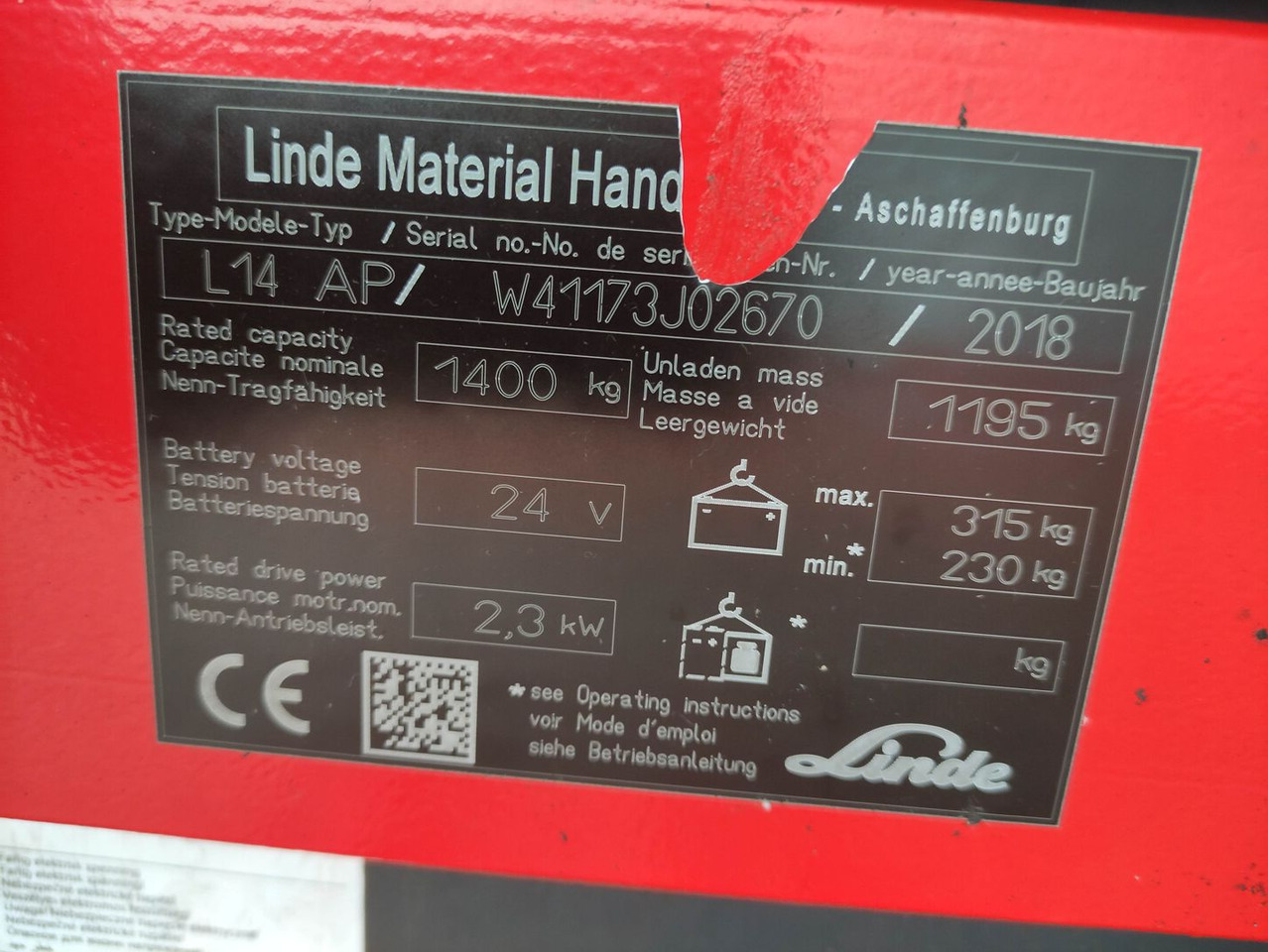 Linde L14 APi - Stohovač: obrázok 5 Linde L14 APi - Stohovač: obrázok 5