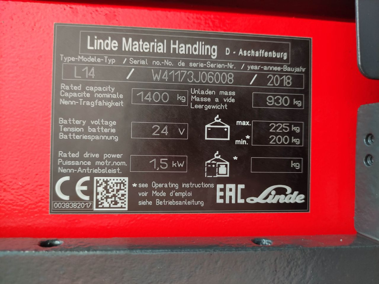 Linde L14i-1173 - Stohovač: obrázok 5 Linde L14i-1173 - Stohovač: obrázok 5