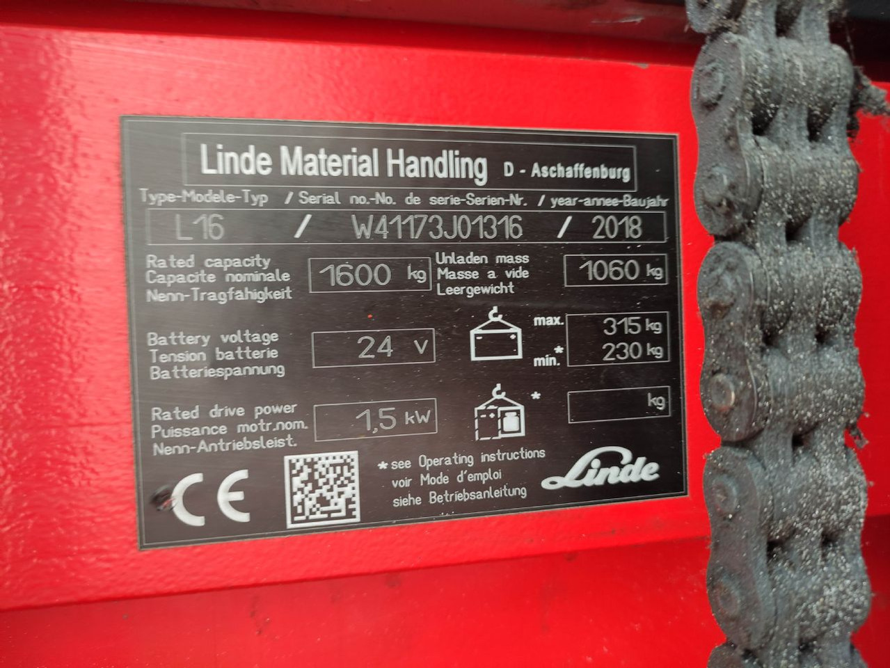 Linde L16-1173 (LACK NEU) - Stohovač: obrázok 5 Linde L16-1173 (LACK NEU) - Stohovač: obrázok 5