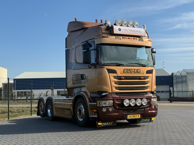 Scania R730 V8 V8, SHOWTRUCK VOLLUCHT, RETARDER,  HYDRAULIEK, BOOGIE, ALU WIELEN, LEER. - Ťahač: obrázok 2 Scania R730 V8 V8, SHOWTRUCK VOLLUCHT, RETARDER,  HYDRAULIEK, BOOGIE, ALU WIELEN, LEER. - Ťahač: obrázok 2