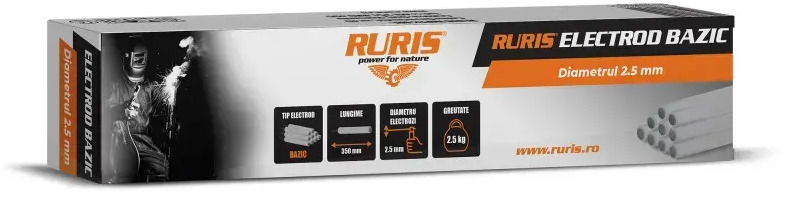 Elektrody podstawowe RURIS 2,5-350mm 2,5kg - Zváracia technika: obrázok 1 Elektrody podstawowe RURIS 2,5-350mm 2,5kg - Zváracia technika: obrázok 1